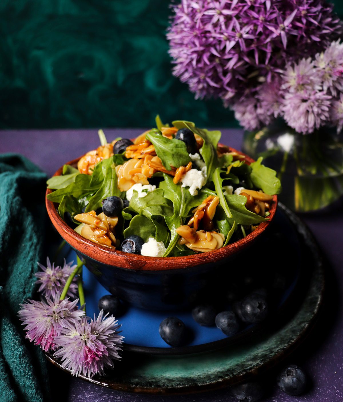 Blueberry Salad with Caramelized Almonds