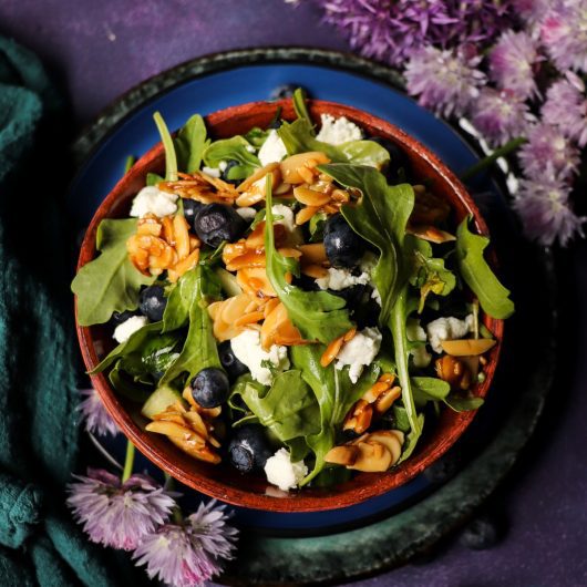 Blueberry Salad with Caramelized Almonds