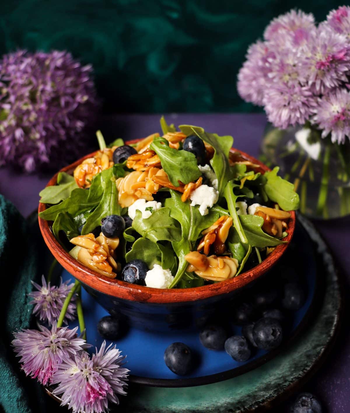 Blueberry Salad with Caramelized Almonds