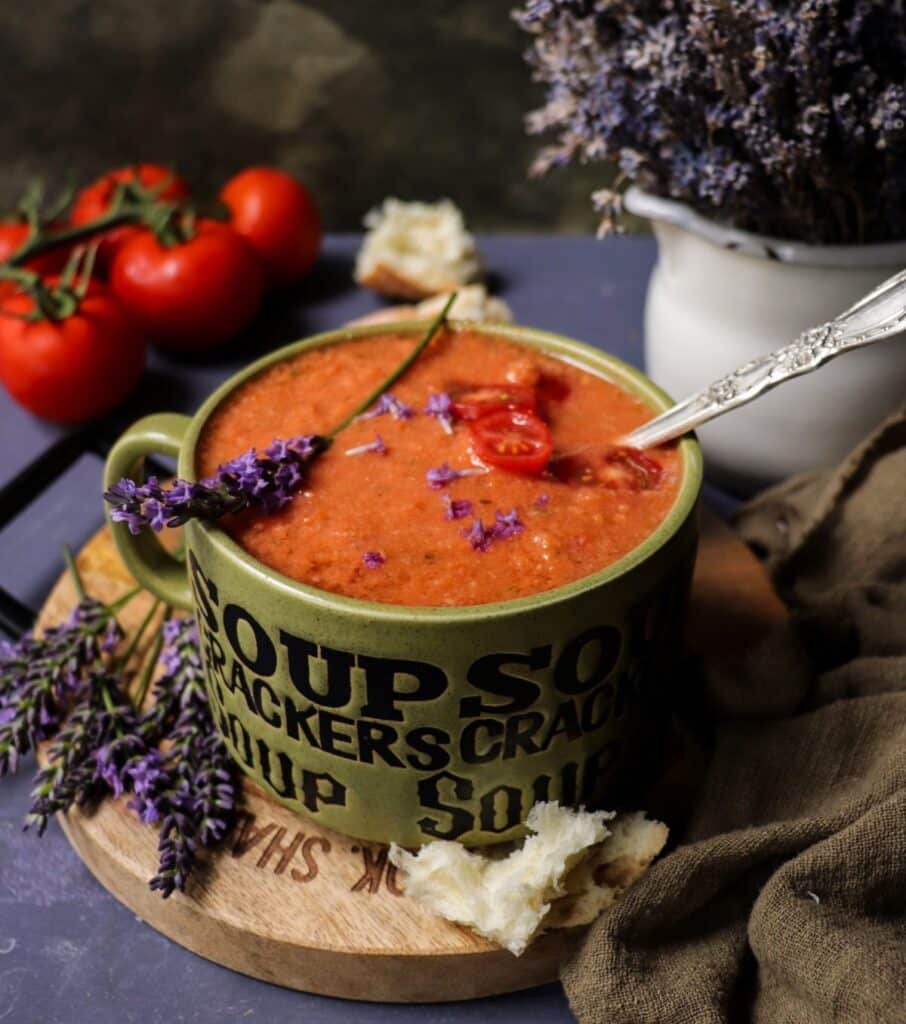 Tomato Gazpacho with Lavender