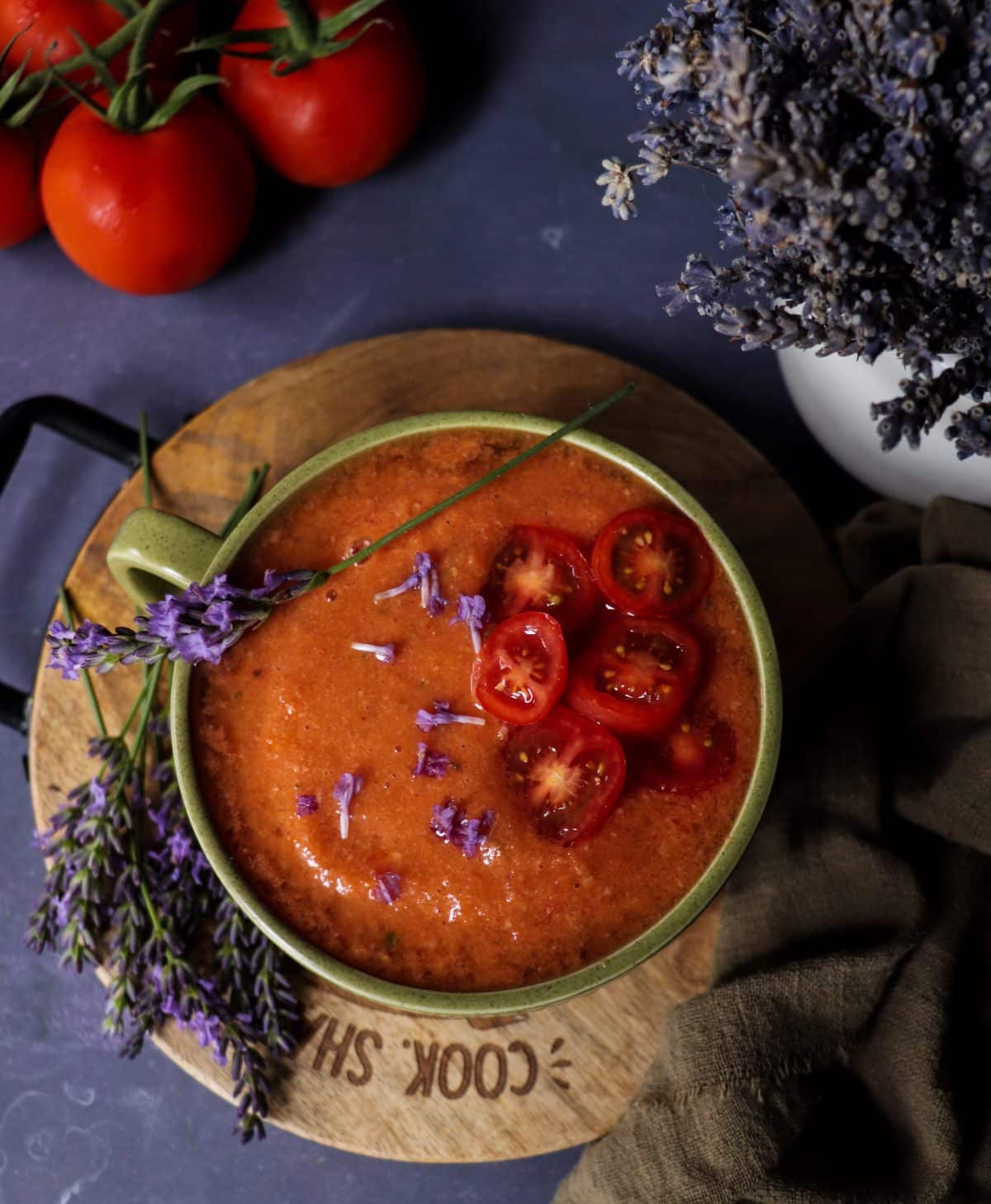 Tomato Gazpacho with Lavender