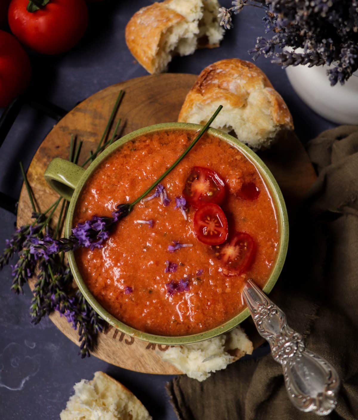 Tomato Gazpacho with Lavender