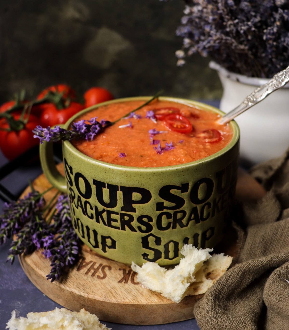 Tomato Gazpacho with Lavender