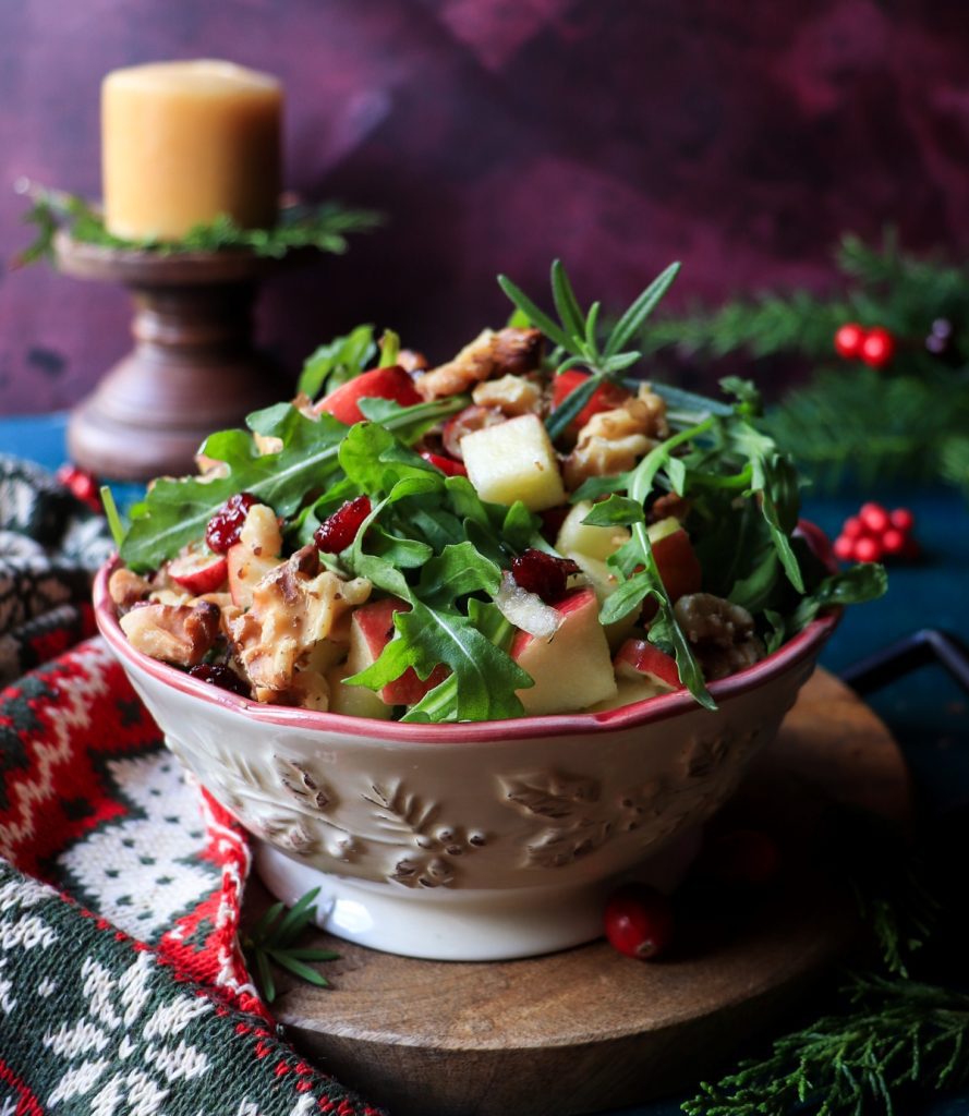 Festive Apple Cranberry Walnut Salad for the Holidays