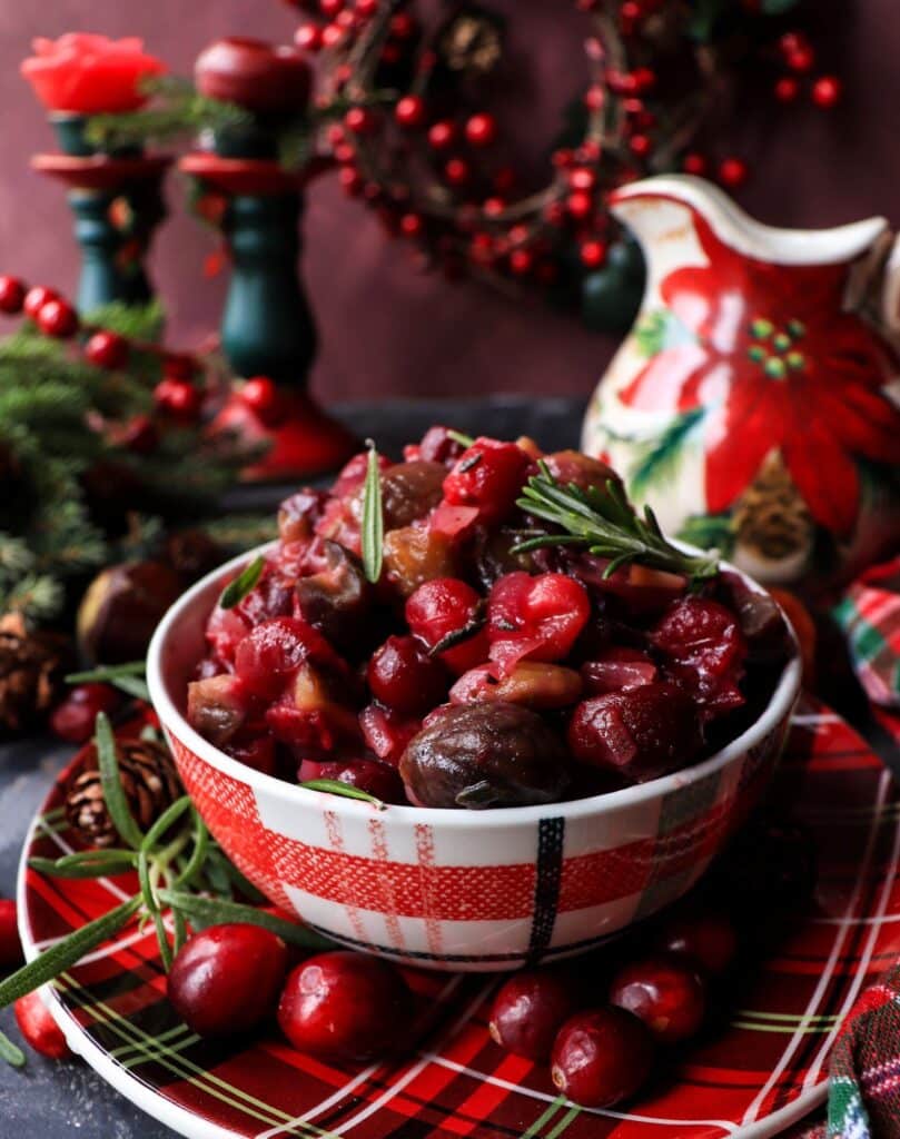 Festive Cranberry Chestnut Relish for the Holidays