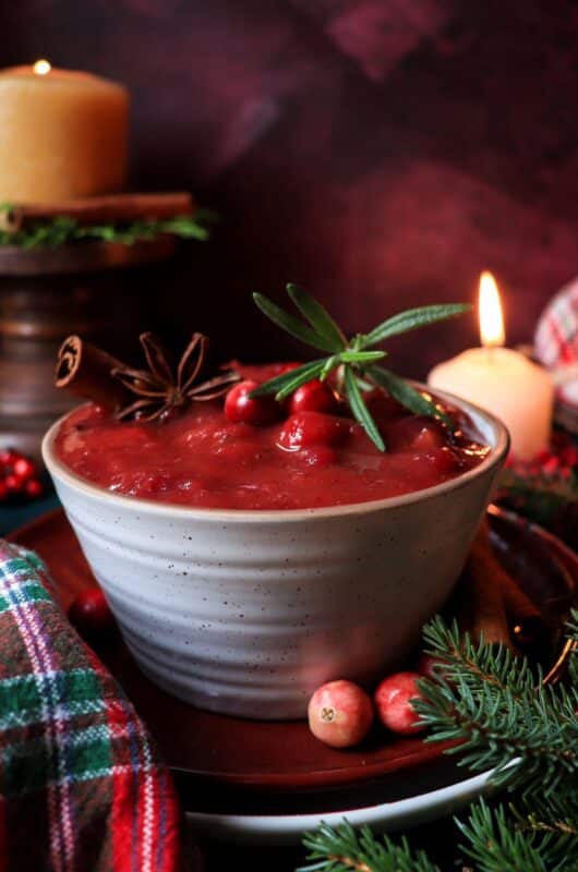 Festive Cranberry Orange Sauce with Brandy