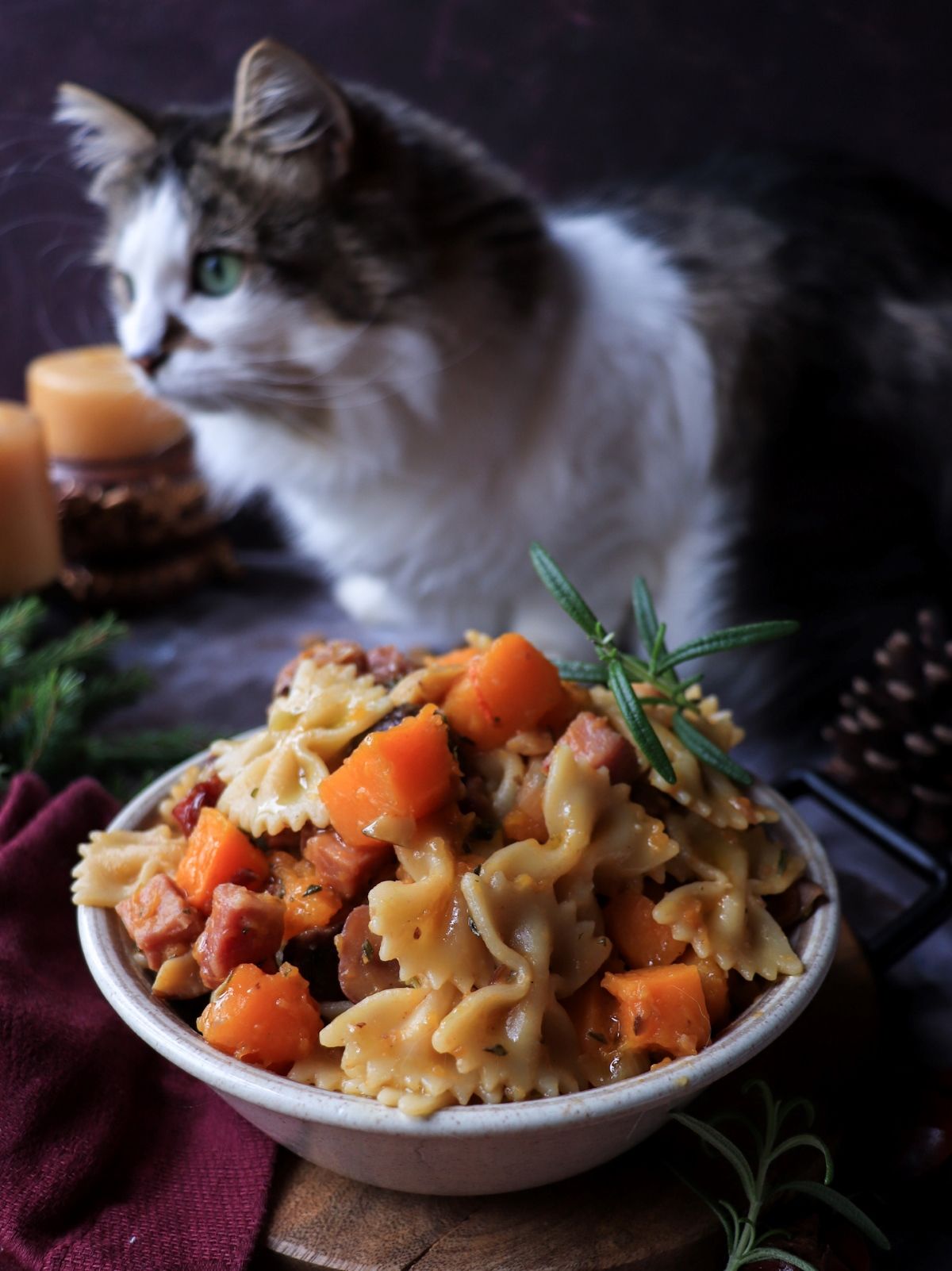 Pasta with Butternut Squash and Chestnuts