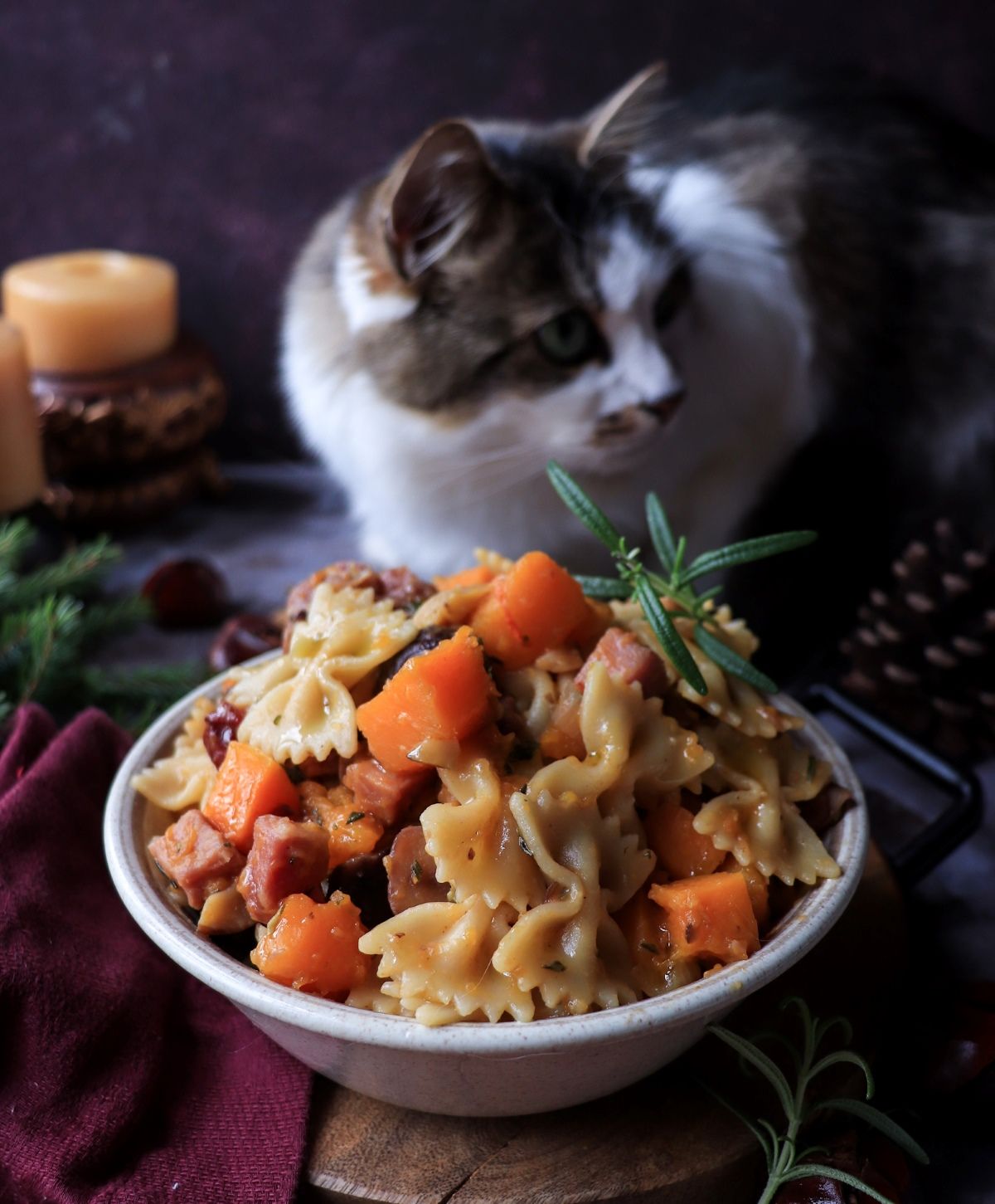 Pasta with Butternut Squash and Chestnuts