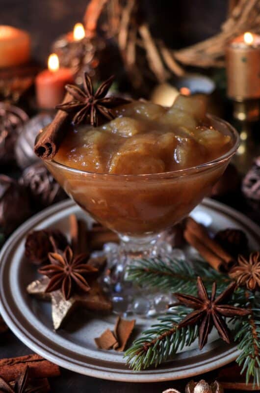 Festive Pear Brandy Jam - A Less-Sweet Holiday Recipe