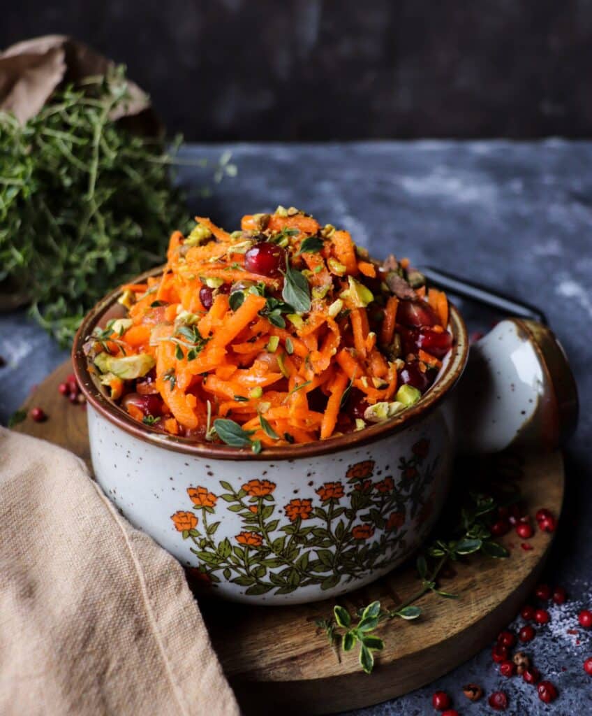 Carrot Salad with Pistachios and Pomegranate