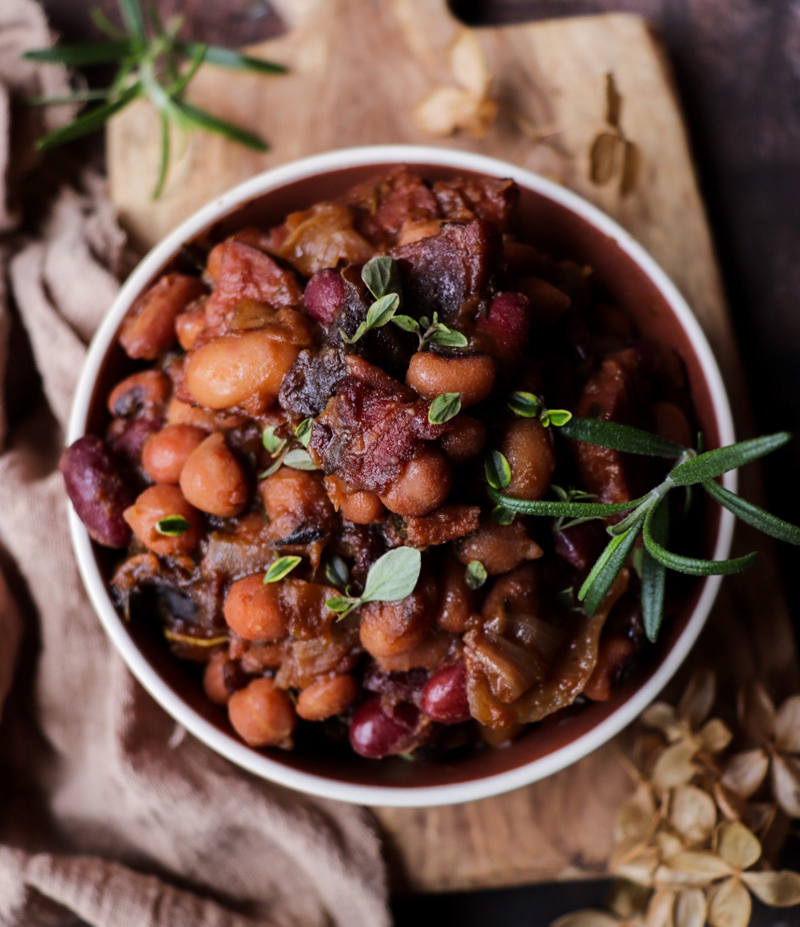 Bean Stew with Ham and Prunes