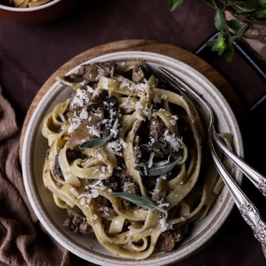 Pasta with Chicken Liver