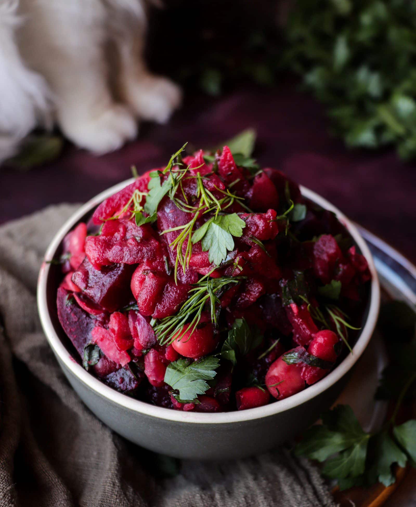 Leftover Beetroot Bean Stew