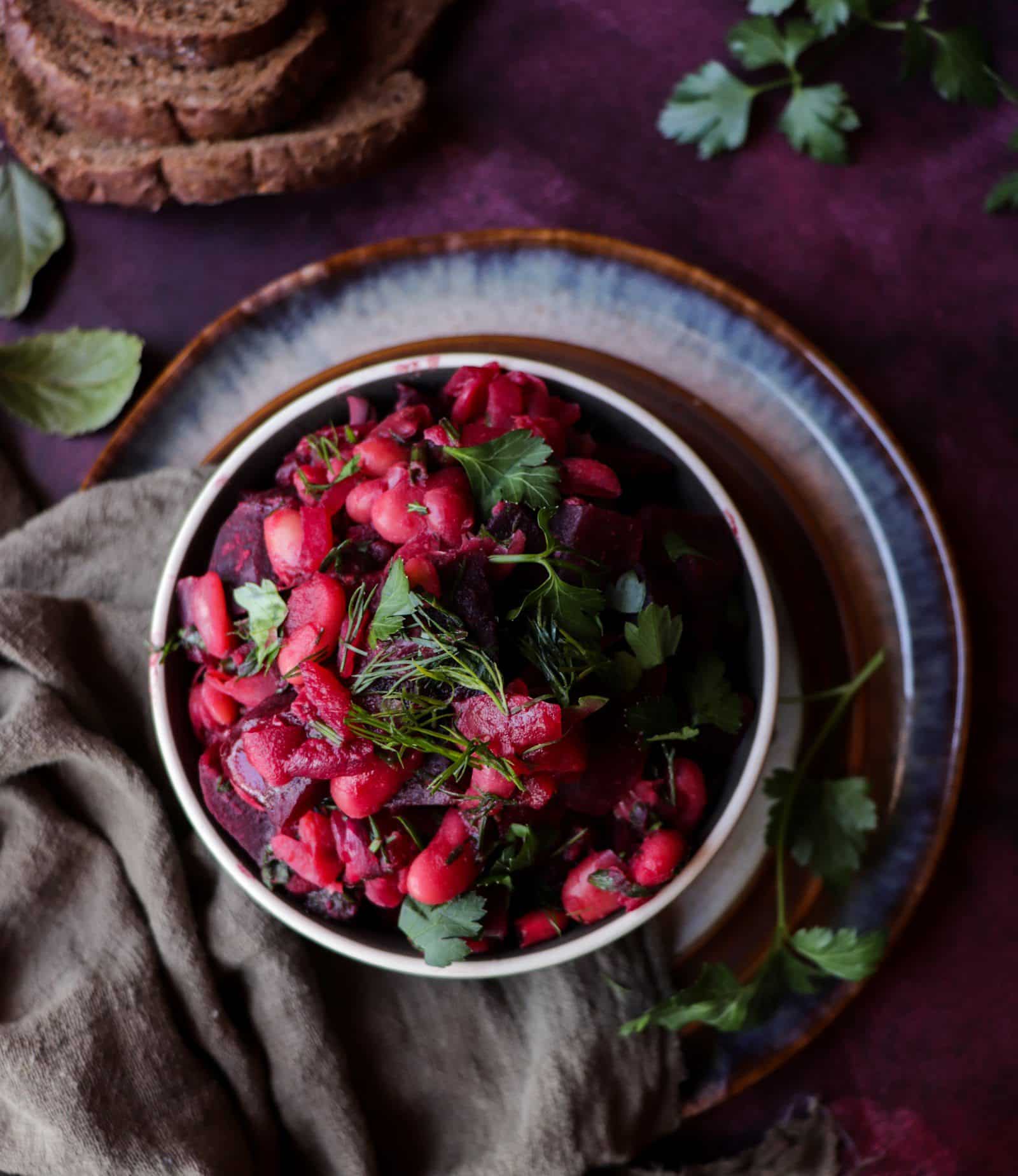 Leftover Beetroot Bean Stew