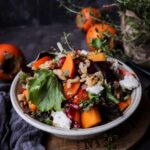 Persimmon Pomegranate Walnut Salad