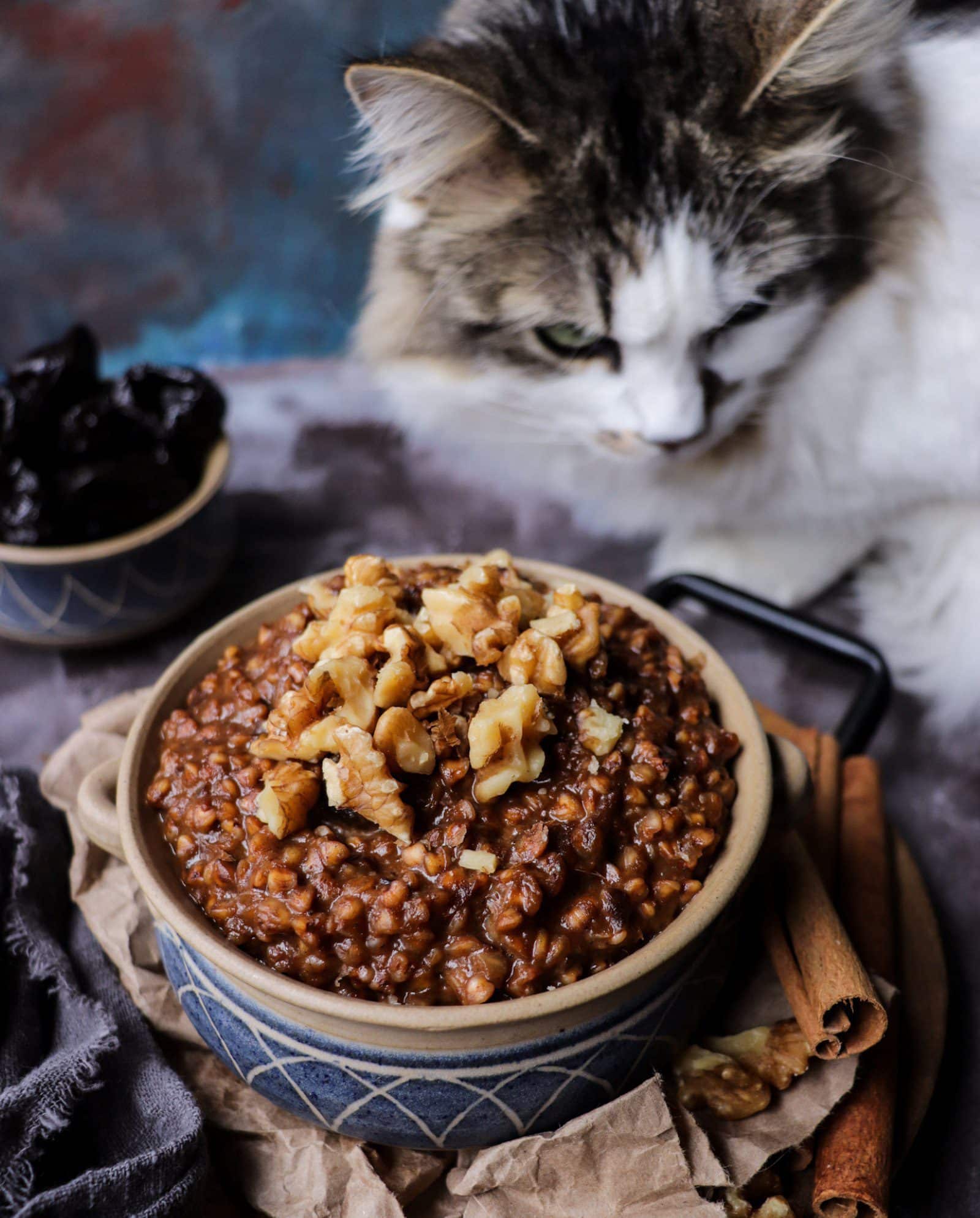 Buckwheat Porridge with Prunes and Walnuts