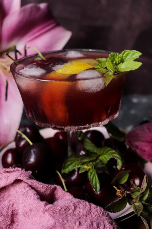 Cherry Lemon Amaretto Cocktail