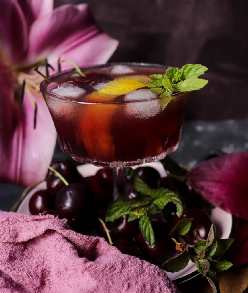 Cherry Lemon Amaretto Cocktail