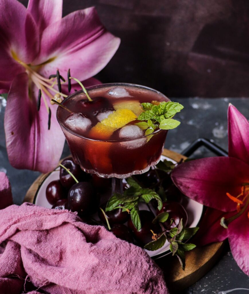 Cherry Lemon Amaretto Cocktail
