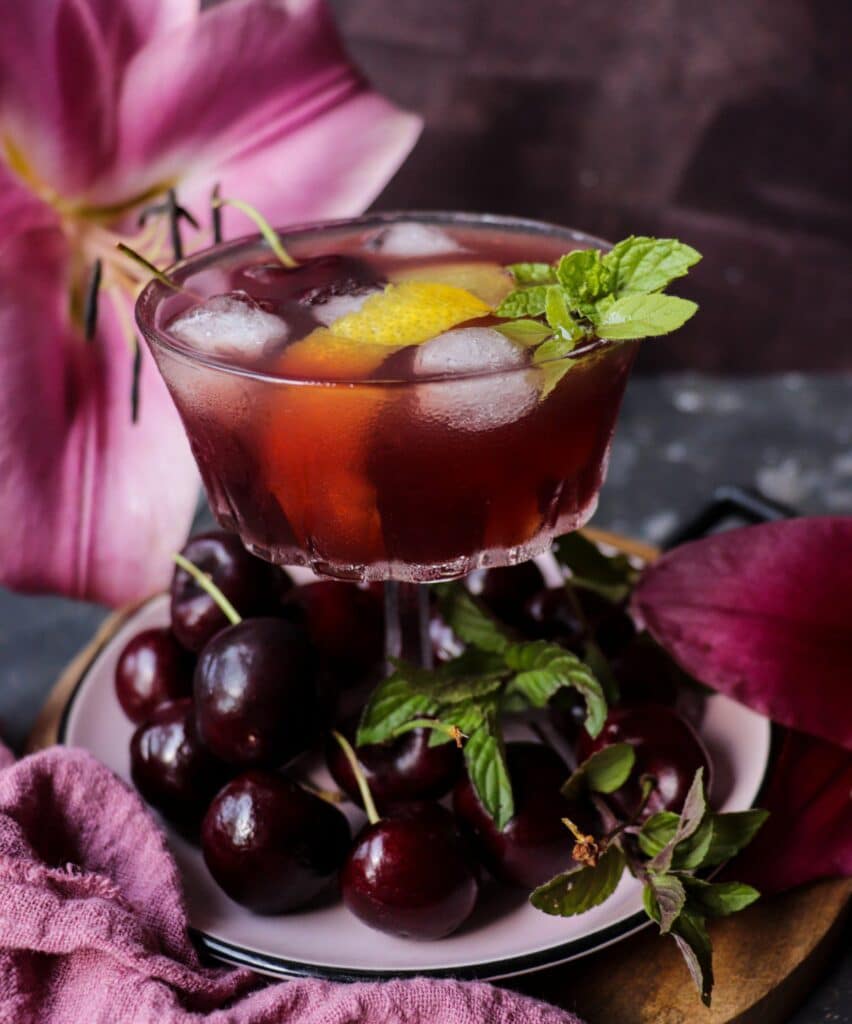Cherry Lemon Amaretto Cocktail