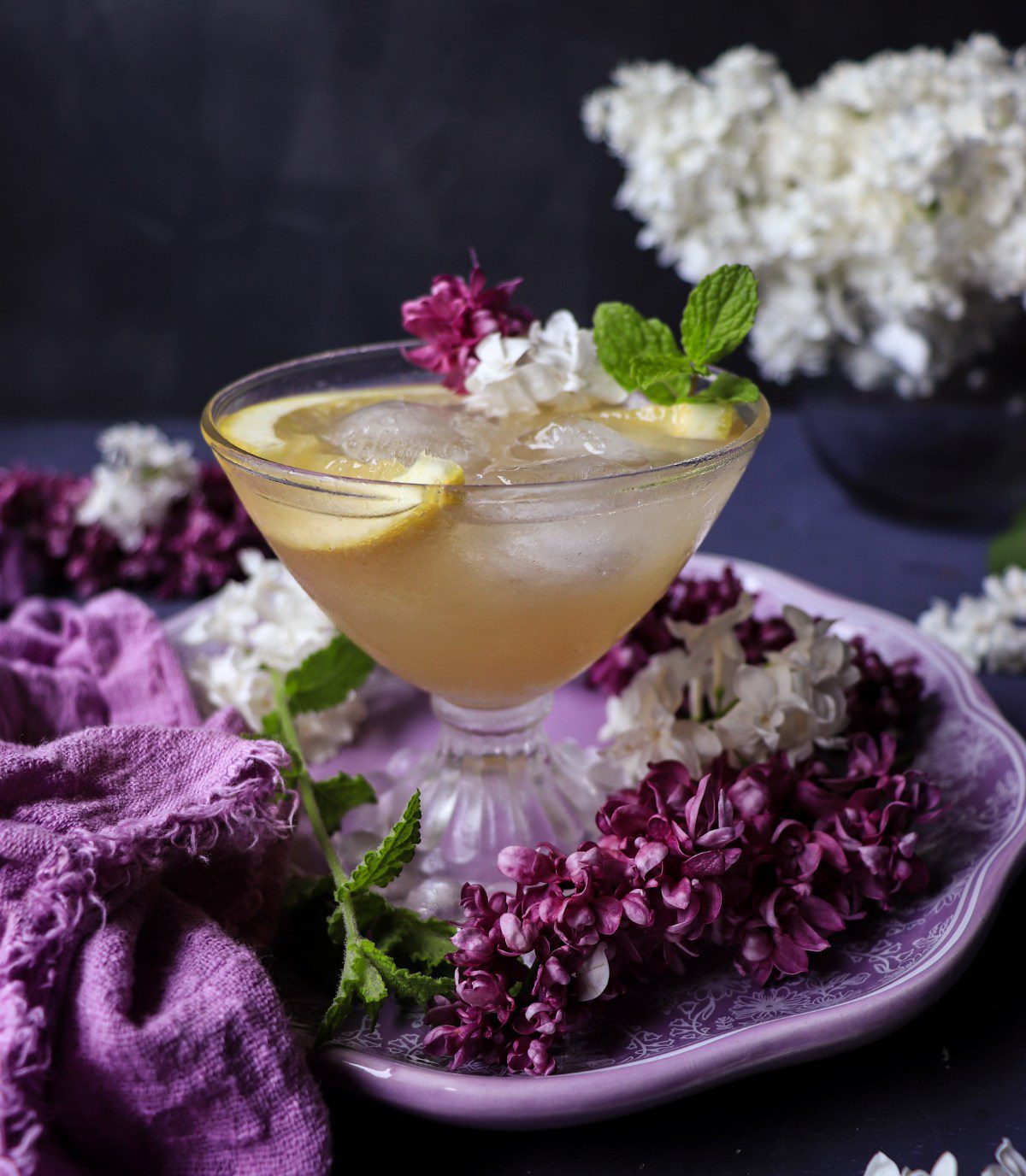 Lilac Martini Cocktail