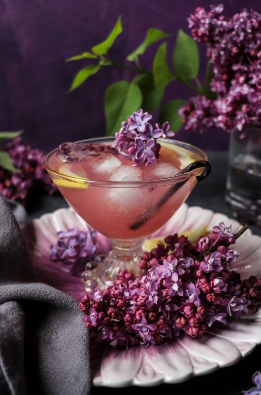 Lilac Honey Vanilla Cocktail