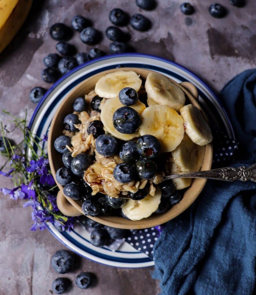 Maple Banana Blueberry Oatmeal