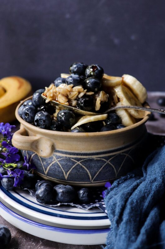 Maple Banana Blueberry Oatmeal