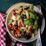Pasta Salad with Artichokes, Mozzarella, and Salami