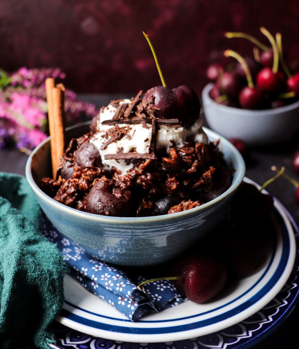 Black Forest Oatmeal (Chocolate Cherry Oatmeal)
