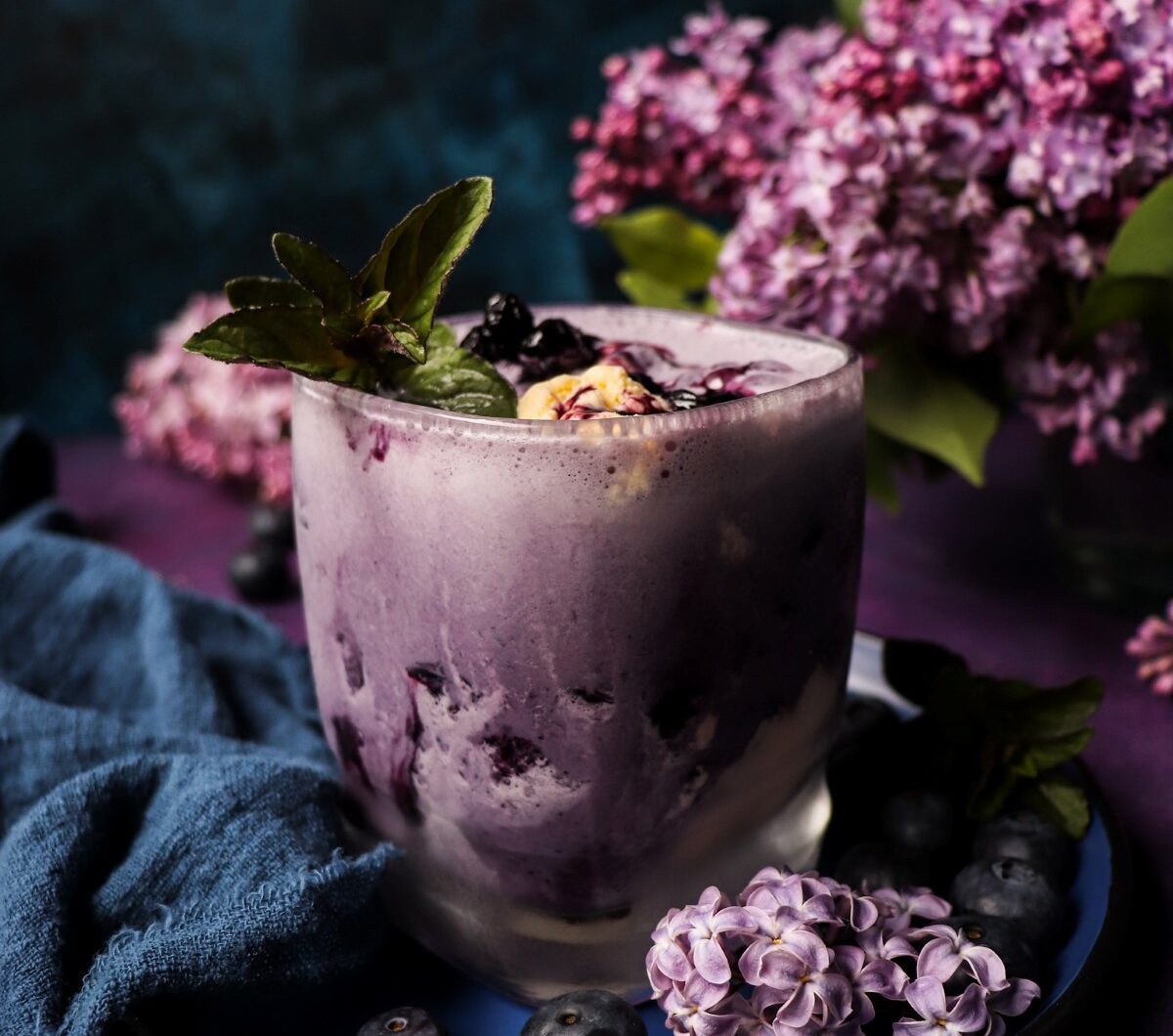 Boozy Blueberry Milkshake