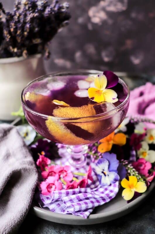 Crème de Violette Martini with Gin