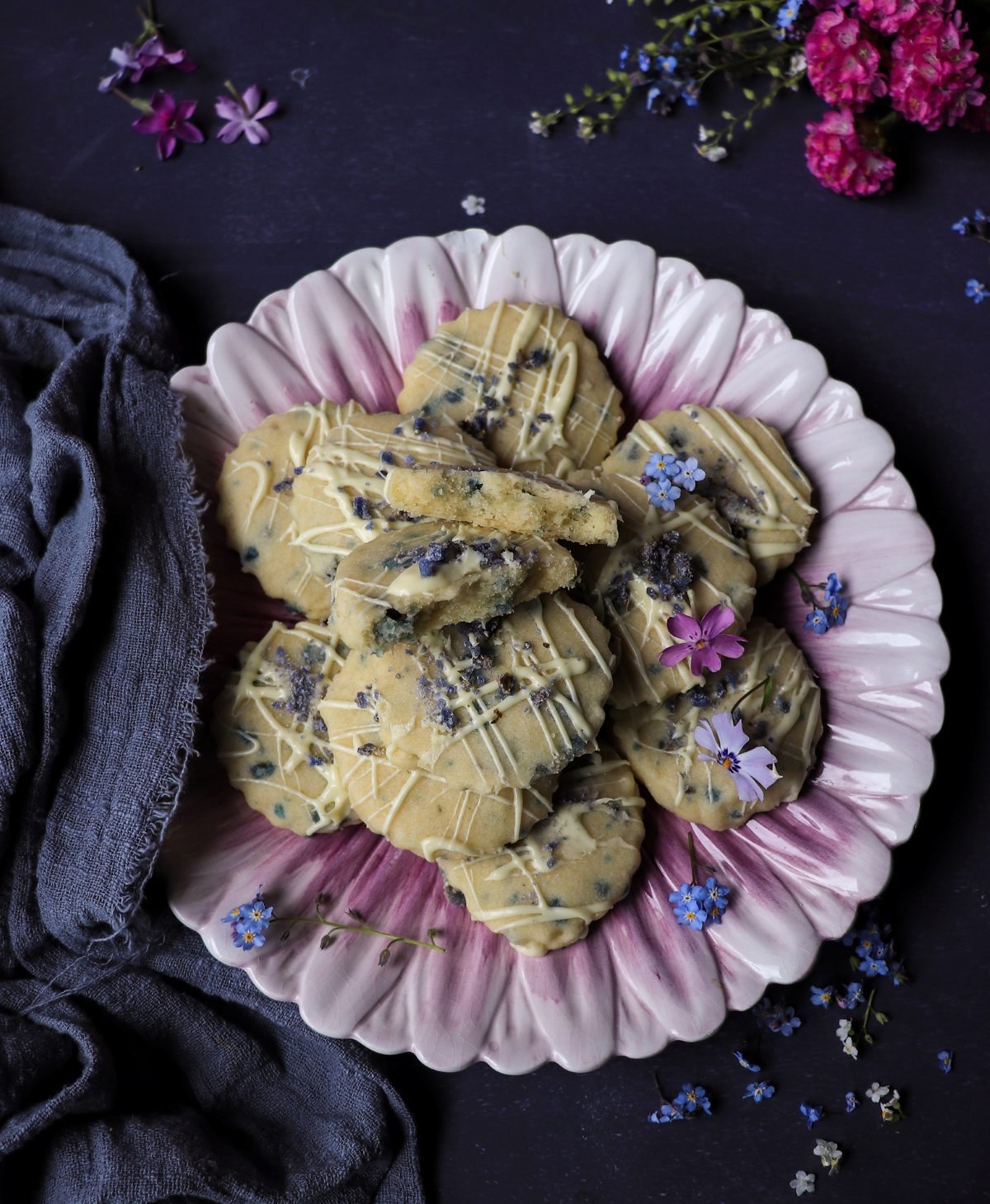 Violet Shortbread Cookies