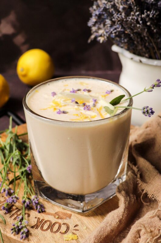 Lemon Lavender Milkshake with Limoncello