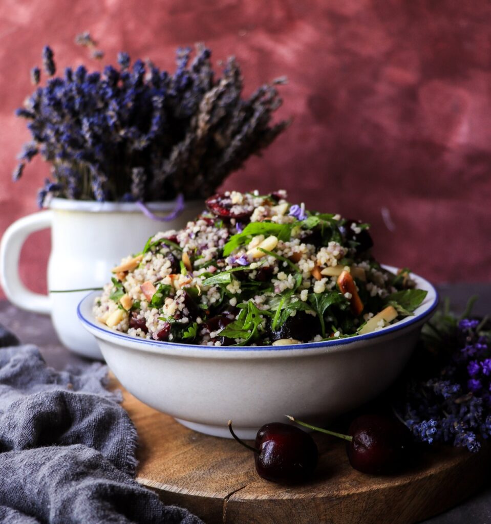 Cherry Lavender Couscous Salad