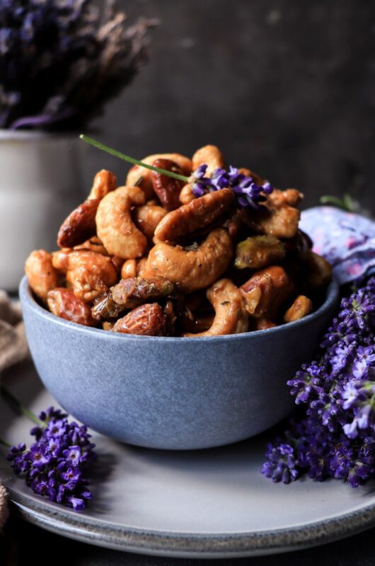 Lavender Maple Caramelized Nuts