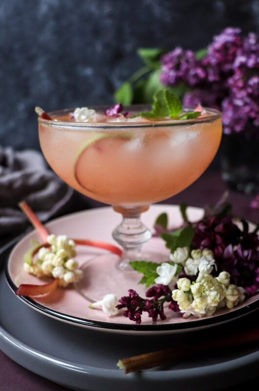 Rhubarb Honey Cocktail