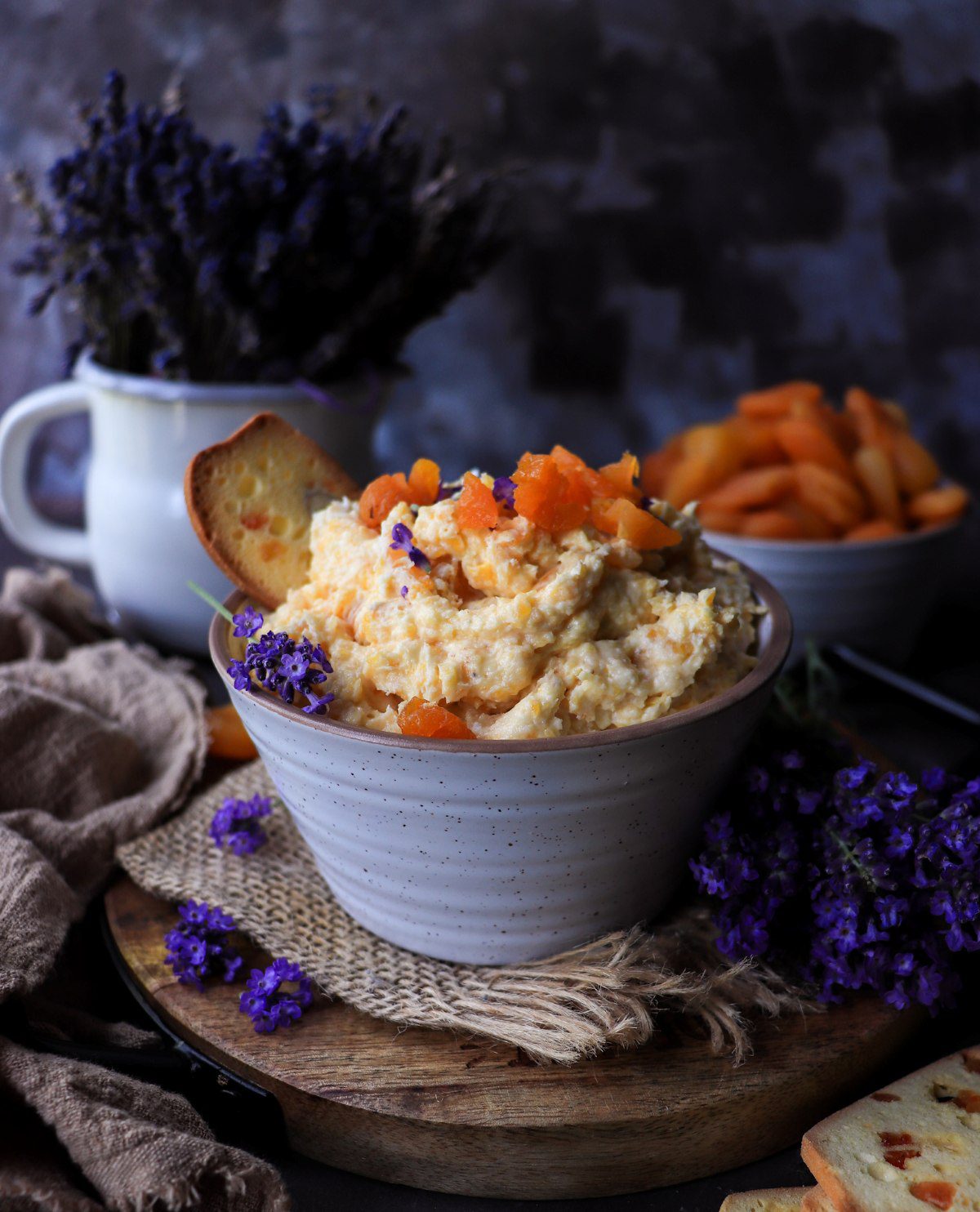 Apricot Lavender Goat Cheese Spread