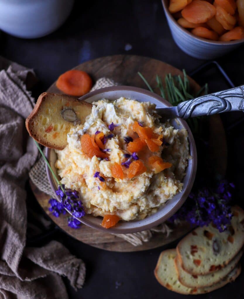 Apricot Lavender Goat Cheese Spread