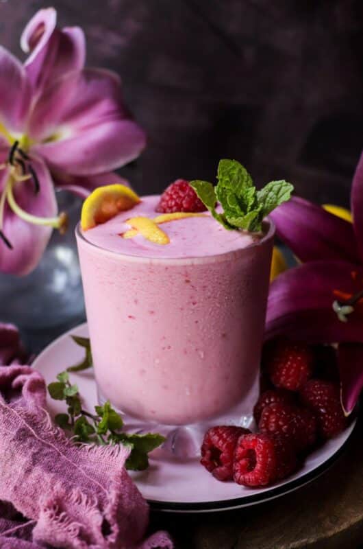 Boozy Lemon Raspberry Milkshake