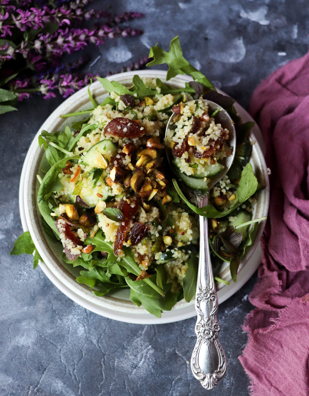Couscous Salad with Apricots, Mint, and Pistachios