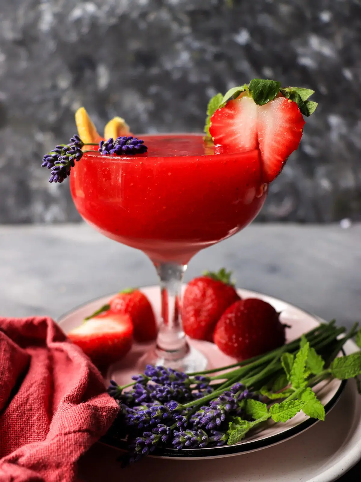 Frozen Lavender Strawberry Daiquiri