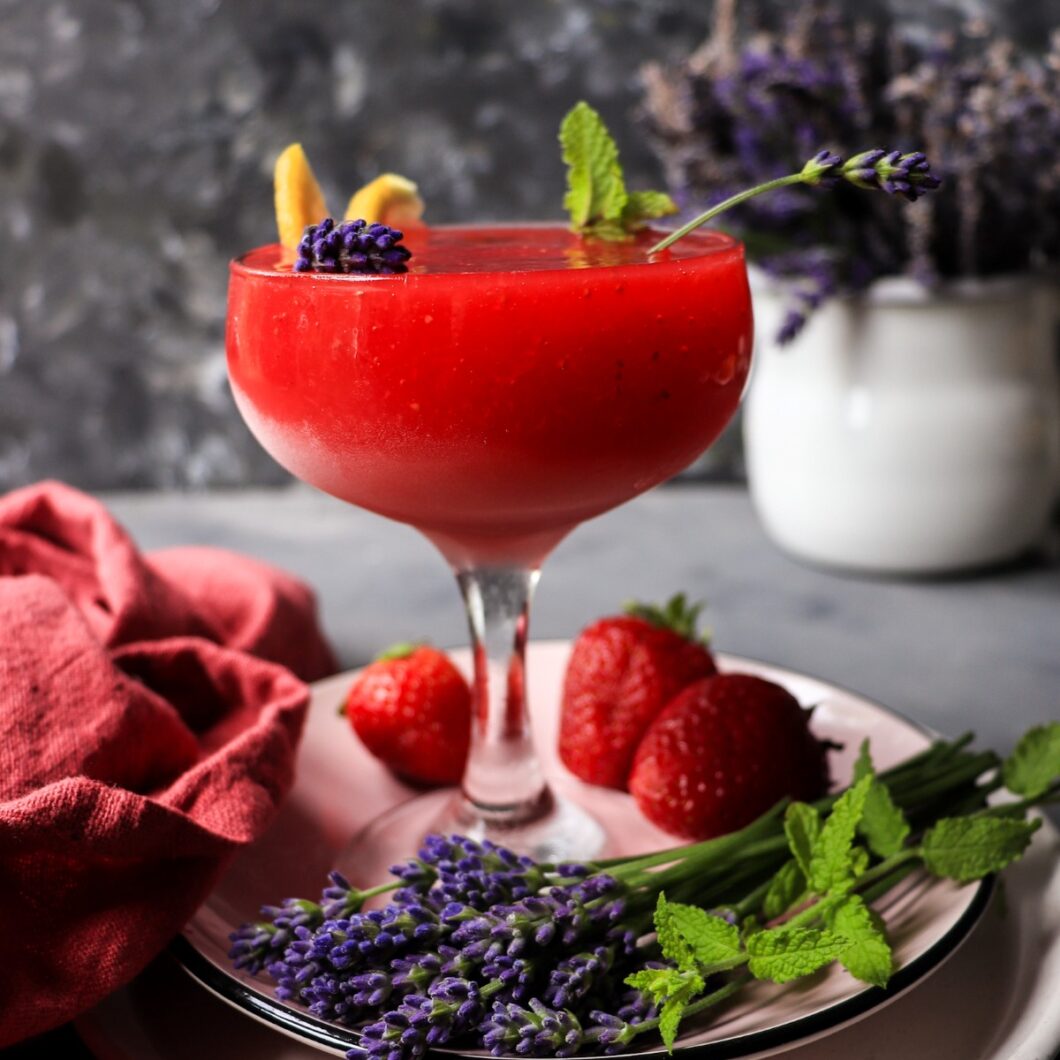 Frozen Lavender Strawberry Daiquiri