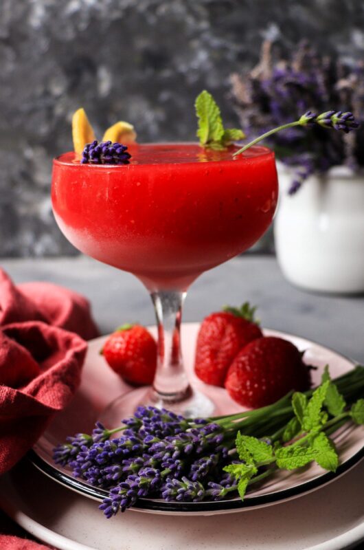 Frozen Lavender Strawberry Daiquiri
