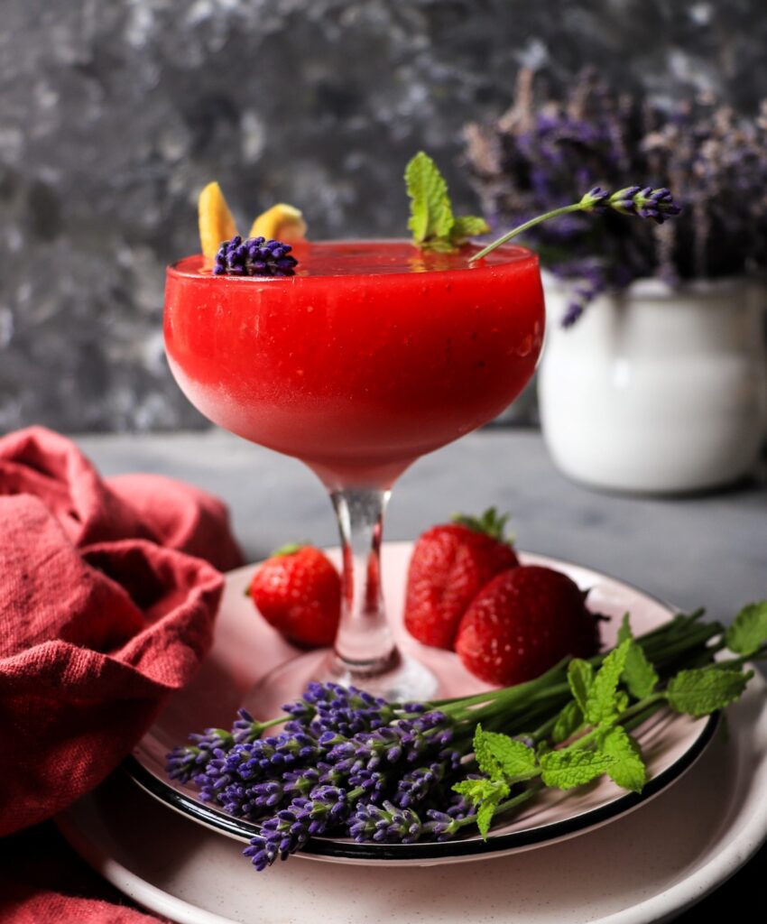 Frozen Lavender Strawberry Daiquiri