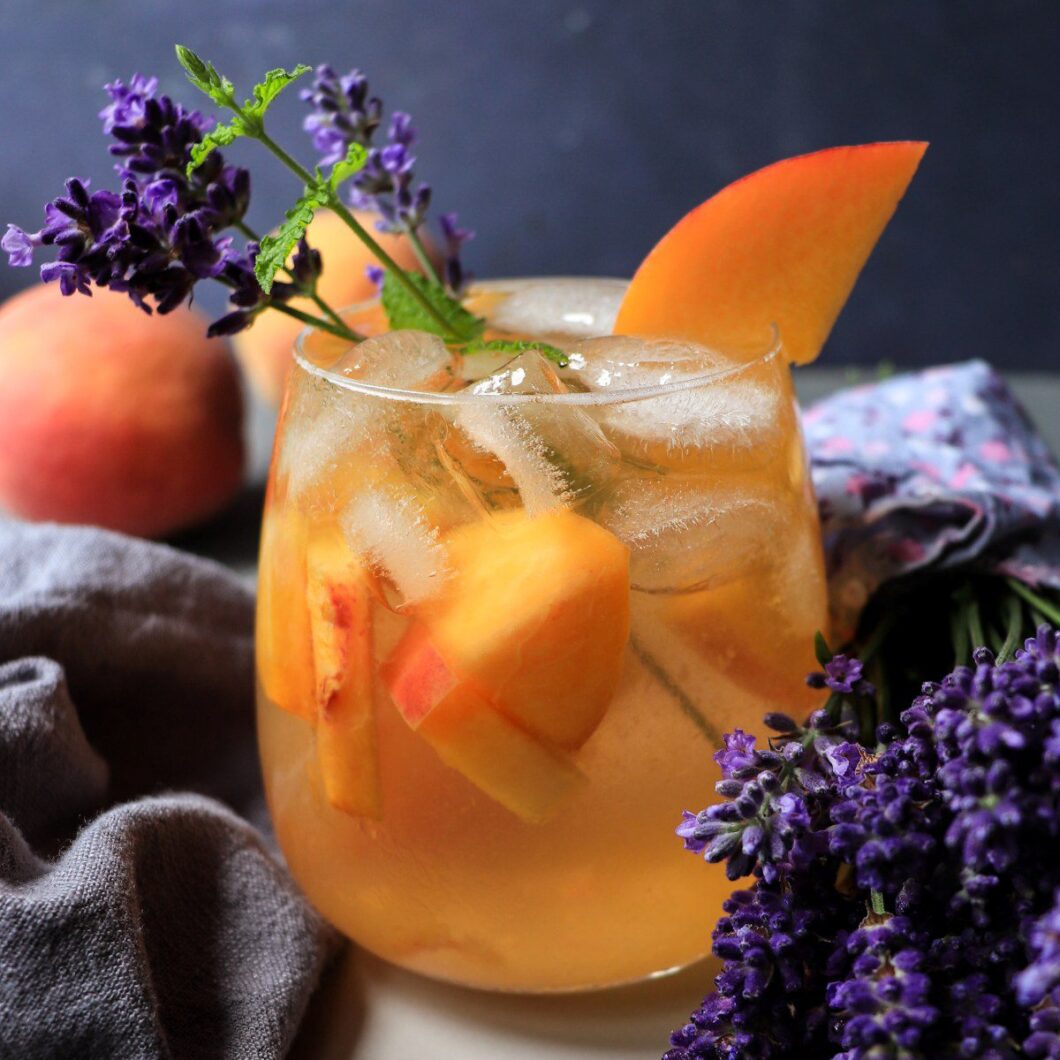 Lavender Peach White Sangria