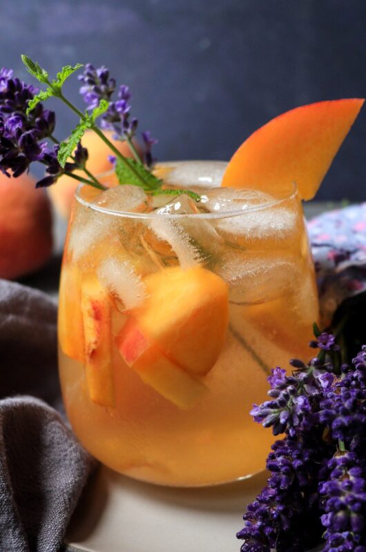 Lavender Peach White Sangria