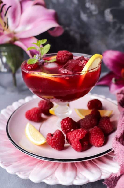 Raspberry Limoncello Gin Cocktail