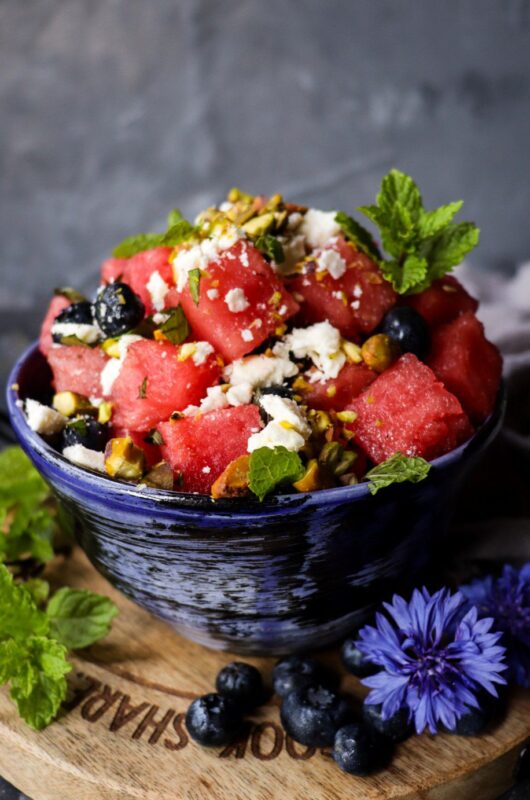 Watermelon Blueberry Feta Salad