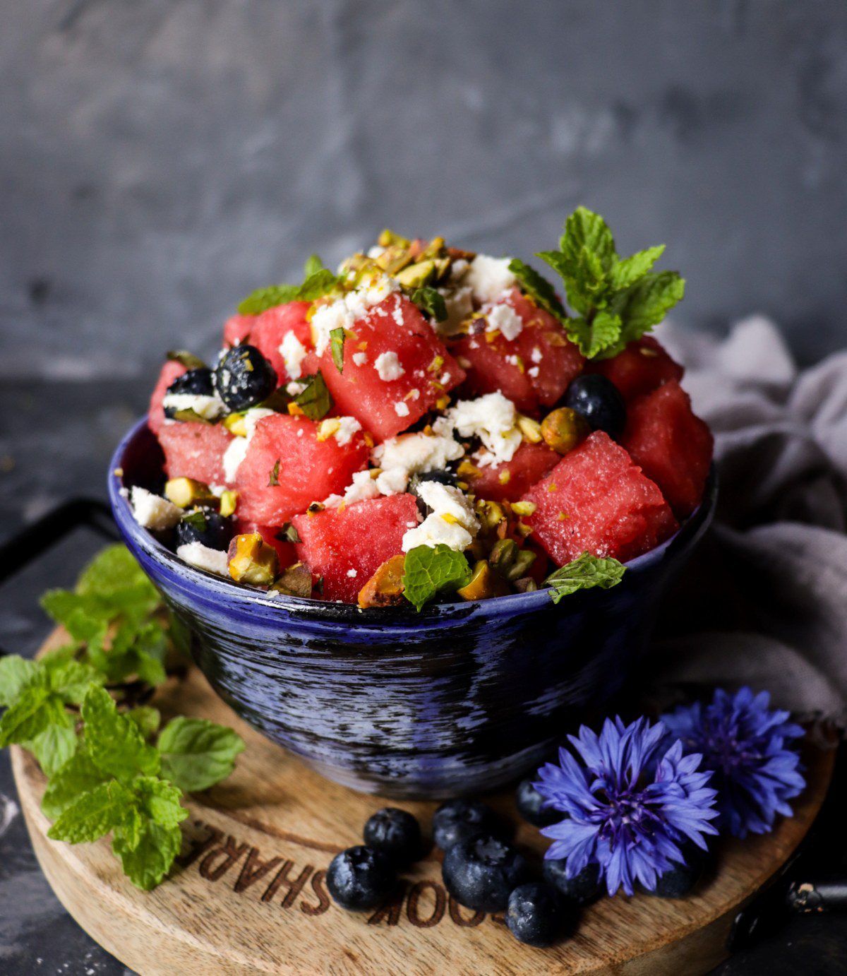Watermelon Blueberry Feta Salad
